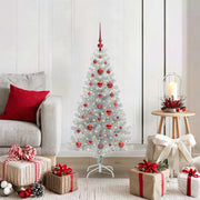 Albero di Natale con 150 LED con supporto Argento 120 cm PET 3396652