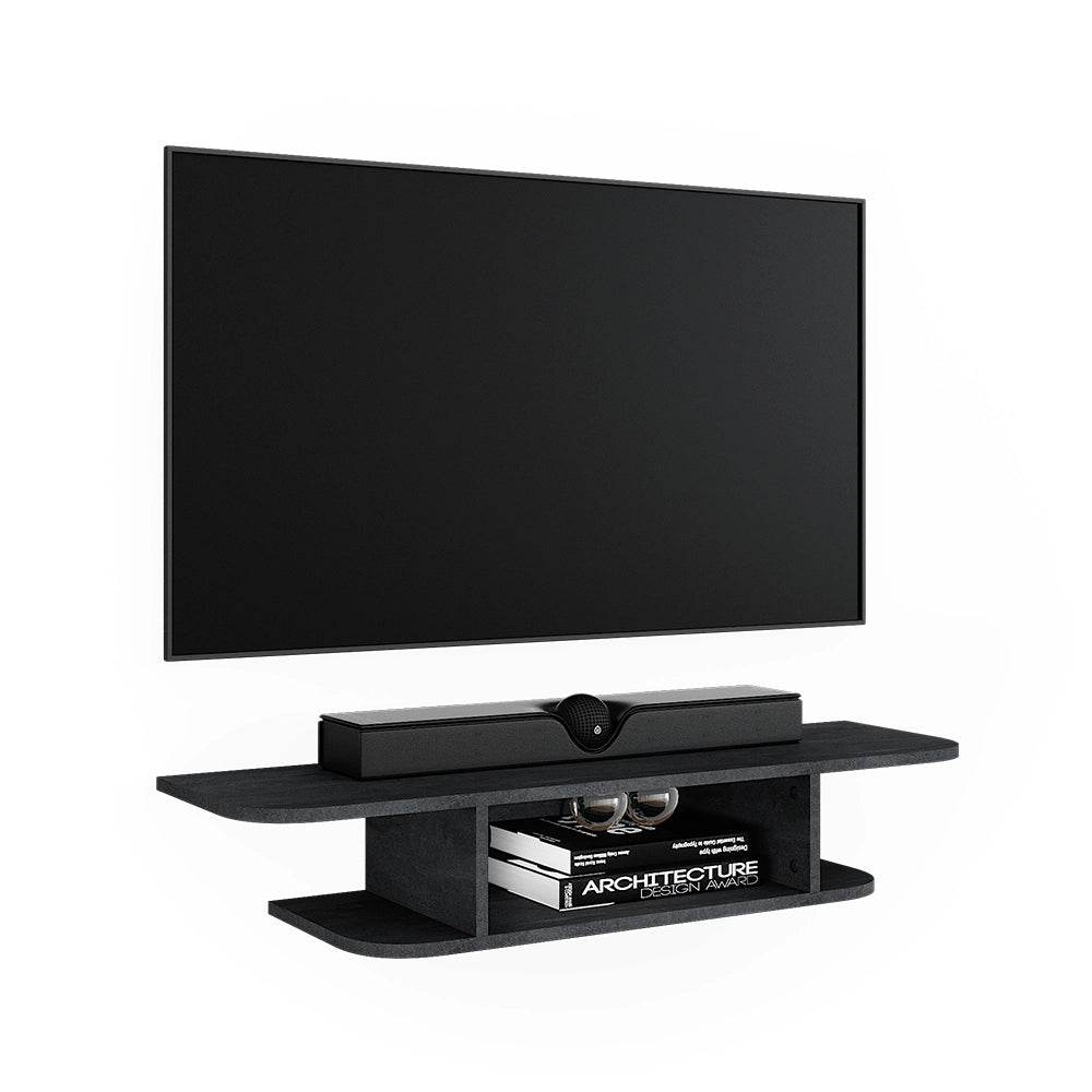 Vicco Mobile tv Calcestruzzo nero 105 x 18.2 cm con scomparti aperti