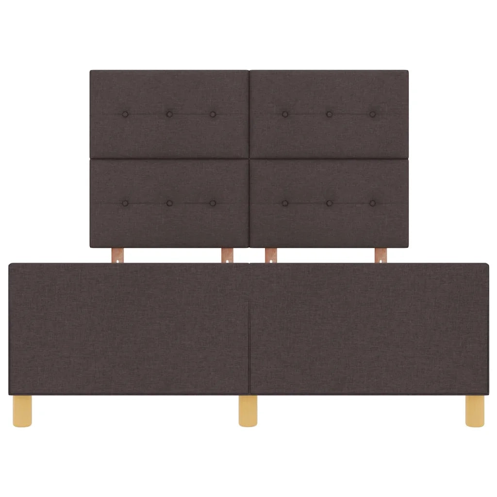 Struttura del letto Marrone scuro 140 x 200 cm Tessuto 3344735