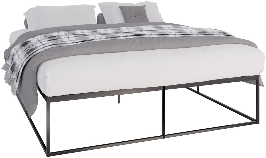 Letto in metallo Scala nero,200x180x46 cm
