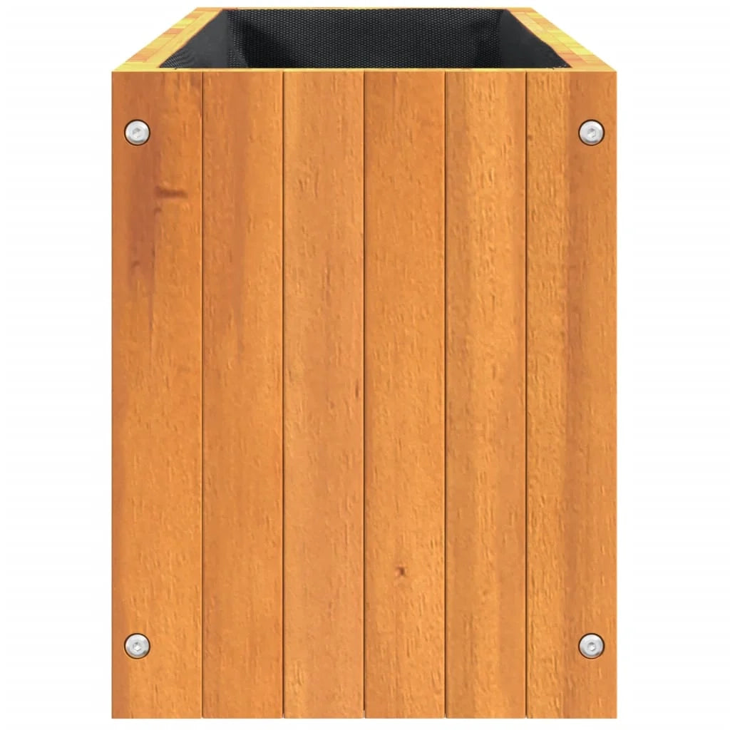 Vassoio per fioriera aiuola rialzata piante fiori terrazza giardino 59 x 27,5 x 35 cm legno massello di acacia marrone 02_0037687