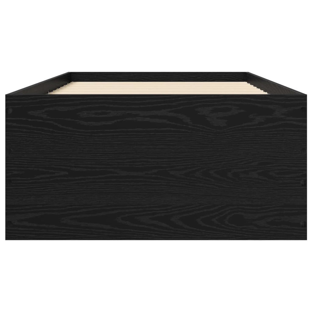 Struttura letto a pavimento Rovere Nero 80 x 200 cm 3429539