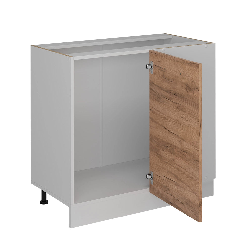 Mobile ad angolo cucina R-Line Rovere dorato/Bianco 86 cm senza piano di lavoro Vicco