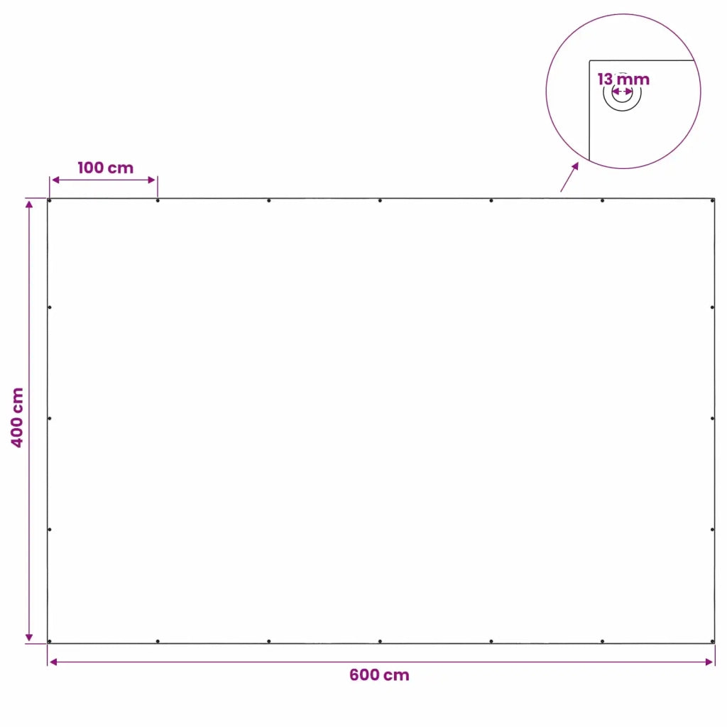 Telo con Occhielli Verde 4 x 6 m 260 gsm PE 42039374