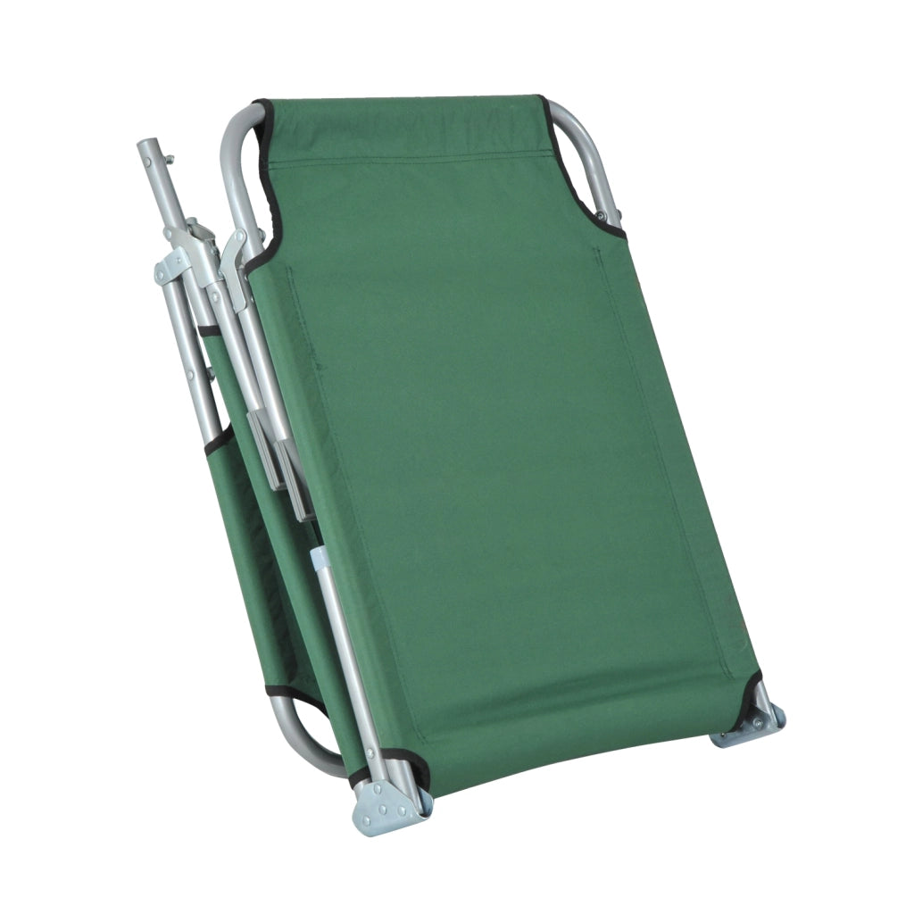Letto da Campeggio Pieghevole con Testiera Regolabile ¨C Zephmum ¨C Verde 187x58x28 cm