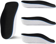 Incremento di altezza per calzature interne - 2 paia - Incremento di altezza 2,5 cm - Calzature interne a metà altezza - Calzature interne incrementatrici di altezza invisibili - Zoccoli interni morbidi e spessi per uomo e donna - Nero - 2,5cm
