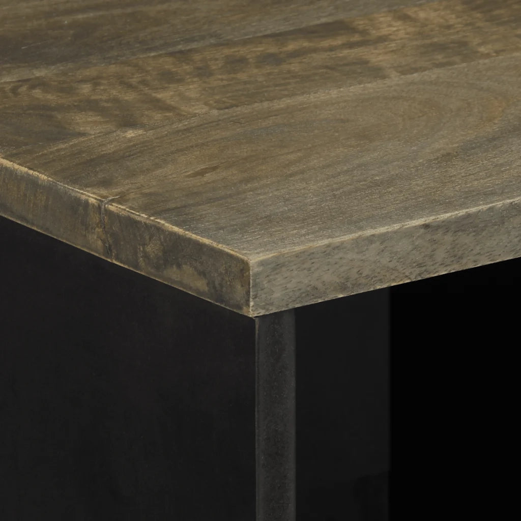 Credenza-Buffet-Armadio da cucina 80x33x75 cm in Legno Massello di Mango 725215