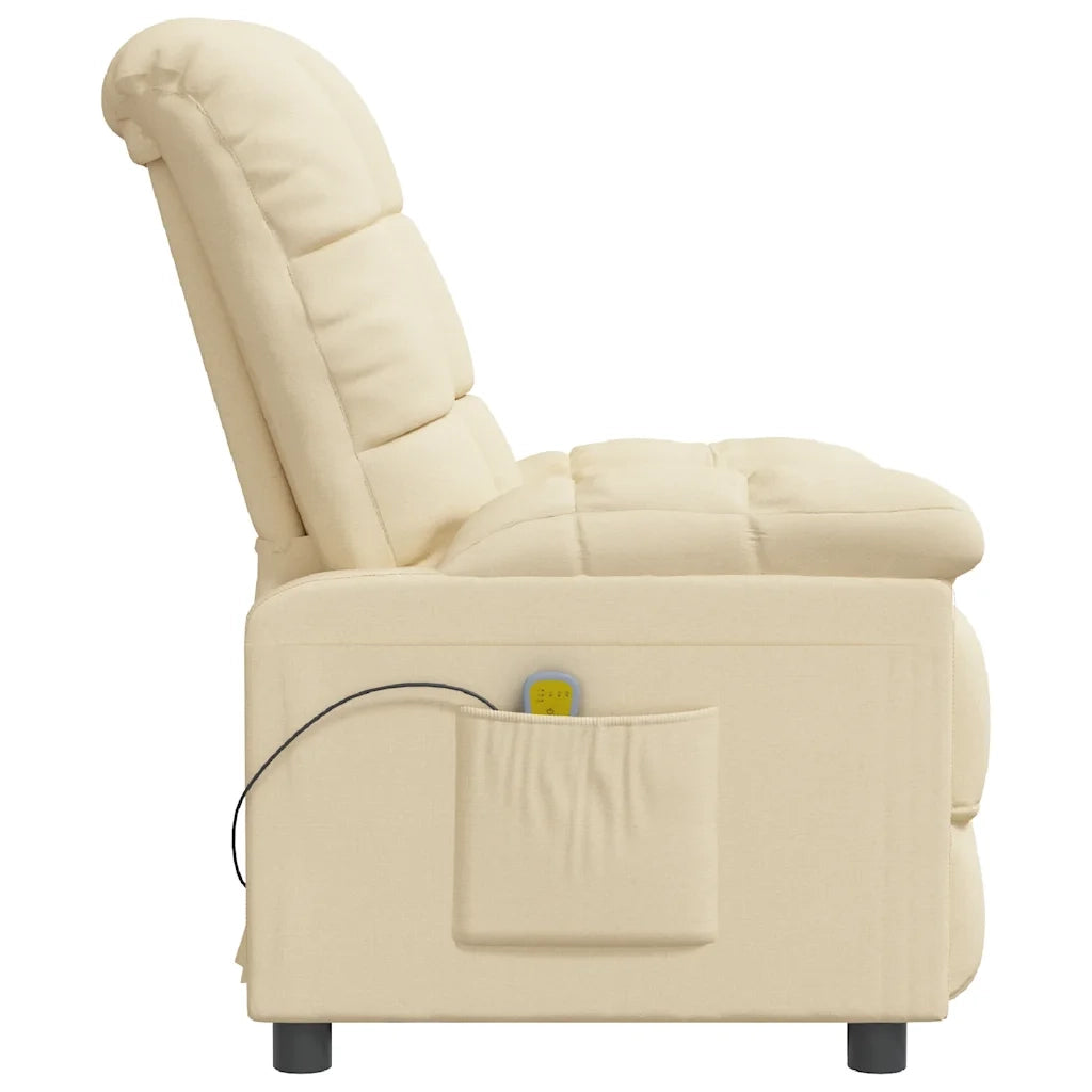 Poltrona Massaggiante Crema in Tessuto 342742