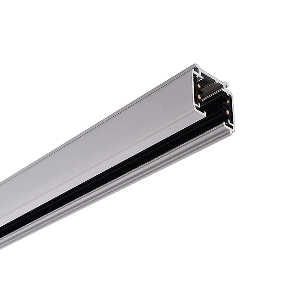 Binario Trifase da 1 metro 230V sistema di illuminazione per faretti trifase 3-Phase COLORE GRIGIO 1MT