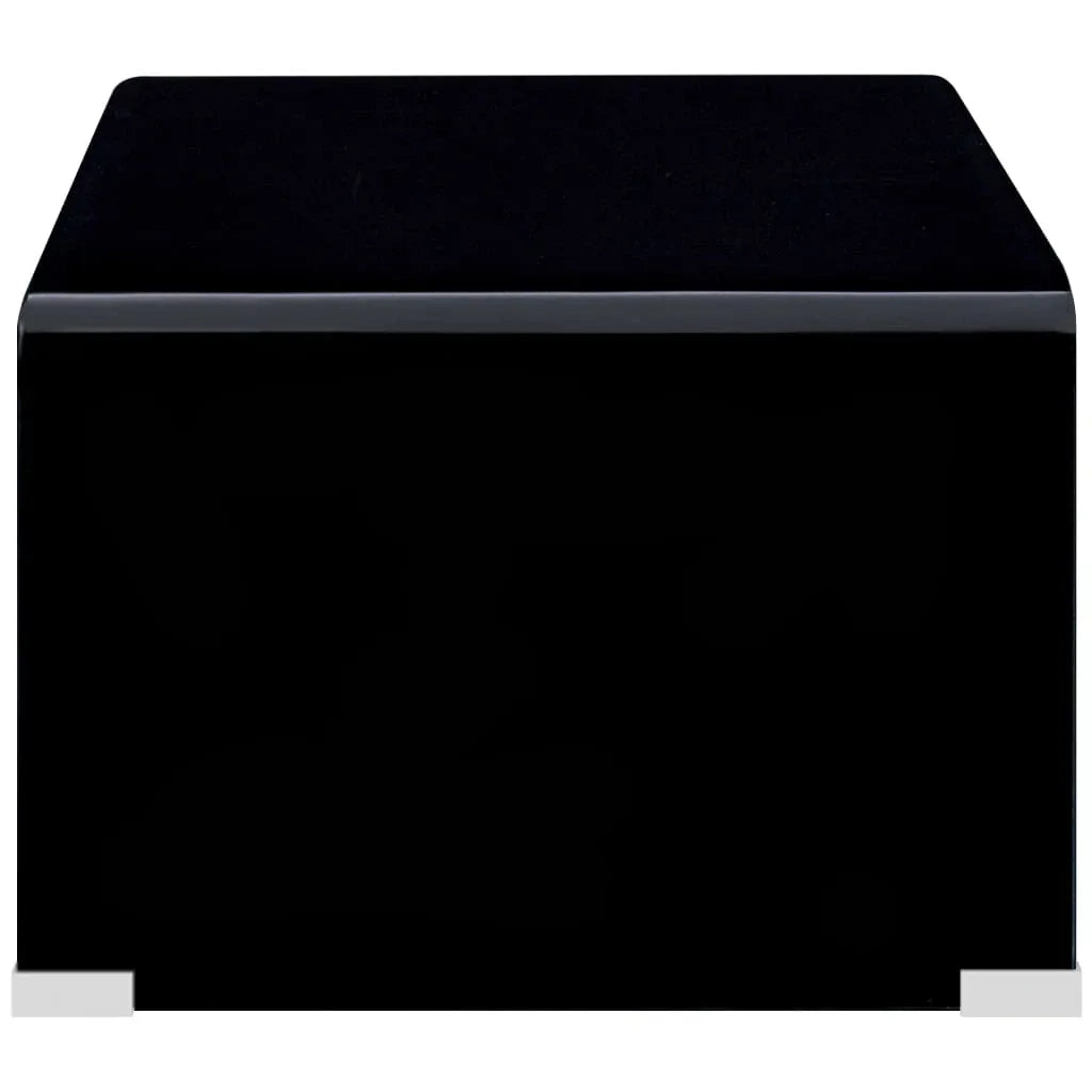 Tavolino da salotto | Tavolino da caff¨¨ | Tavolino da Soggiorno Nero 98x45x31 cm in Vetro Temperato
