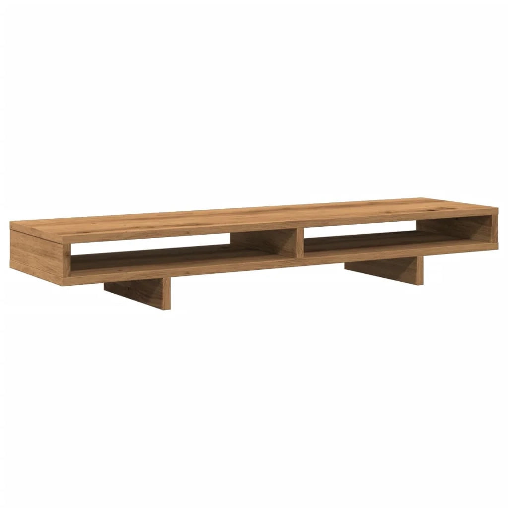 Supporto per monitor mobile da scrivania fatto a mano 100 x 27 x 15 cm legno ingegnerizzato marrone 02_0044911