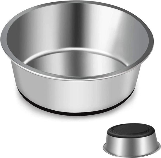 Bacino per Cane Grande con Base Antiscivolo in Silicone - Ciotola per Cane di Taglia Media e Grande, 2500 ml