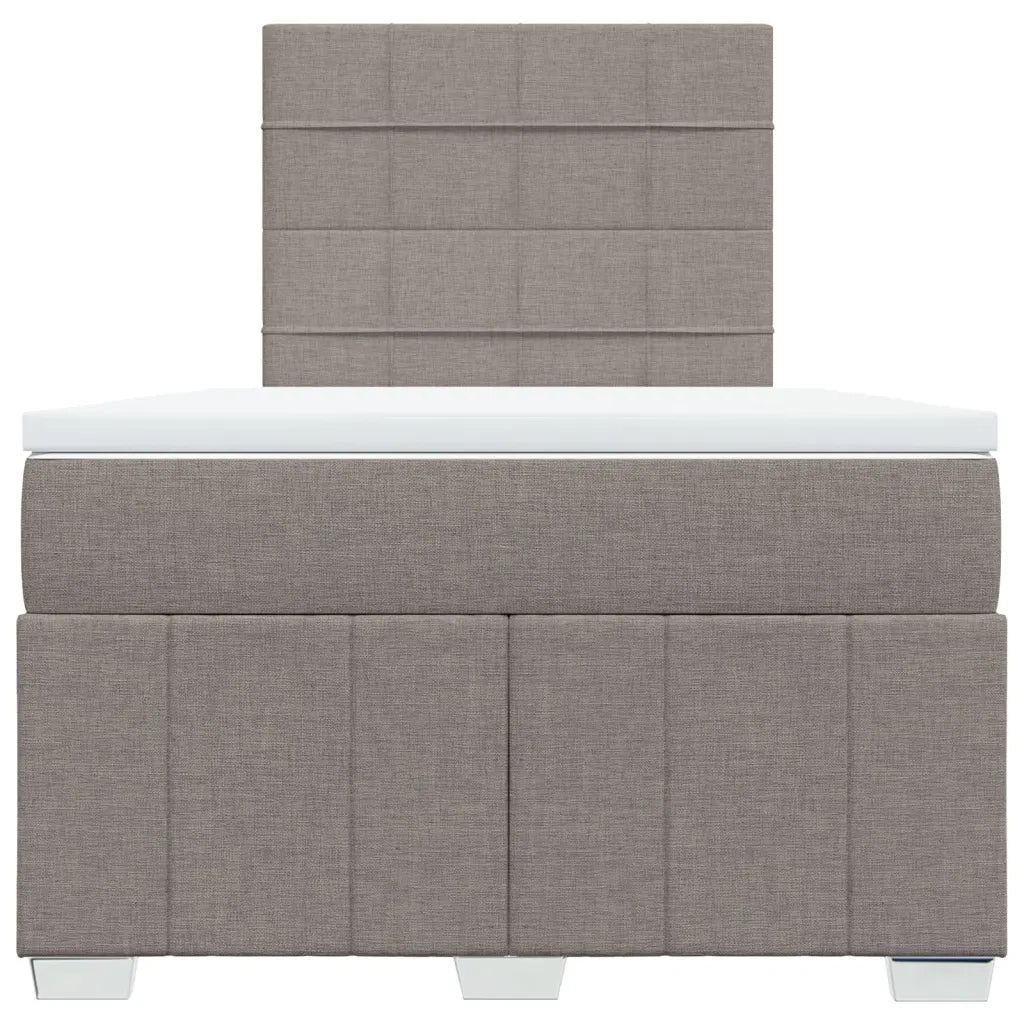 Giroletto a Molle con Materasso Tortora 120x190 cm in Tessuto