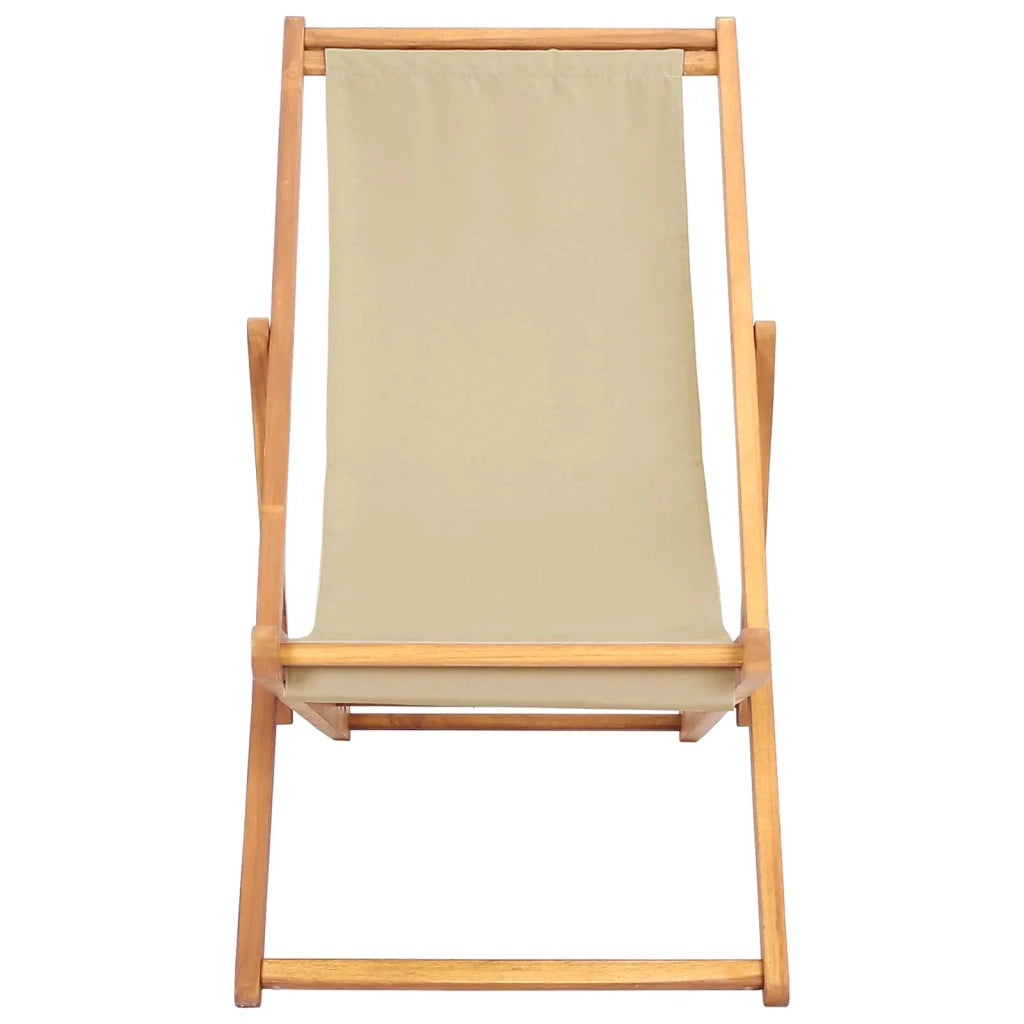 Sedia da spiaggia Beige Legno di teak solido