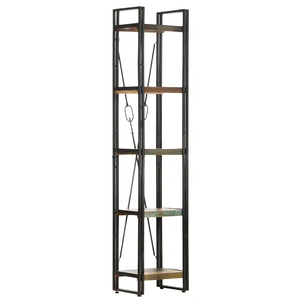 Libreria a 5 Ripiani 40x30x180cm in Massello di Recupero cod mxl 33806