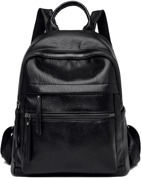 Borsa da Viaggio Donna - Impermeabile Borsa Antifurto - Borsa da Donna per Viaggi e Tempo Libero - Materiale PU soffice - Tasca Segreta sul Dorso - Nero