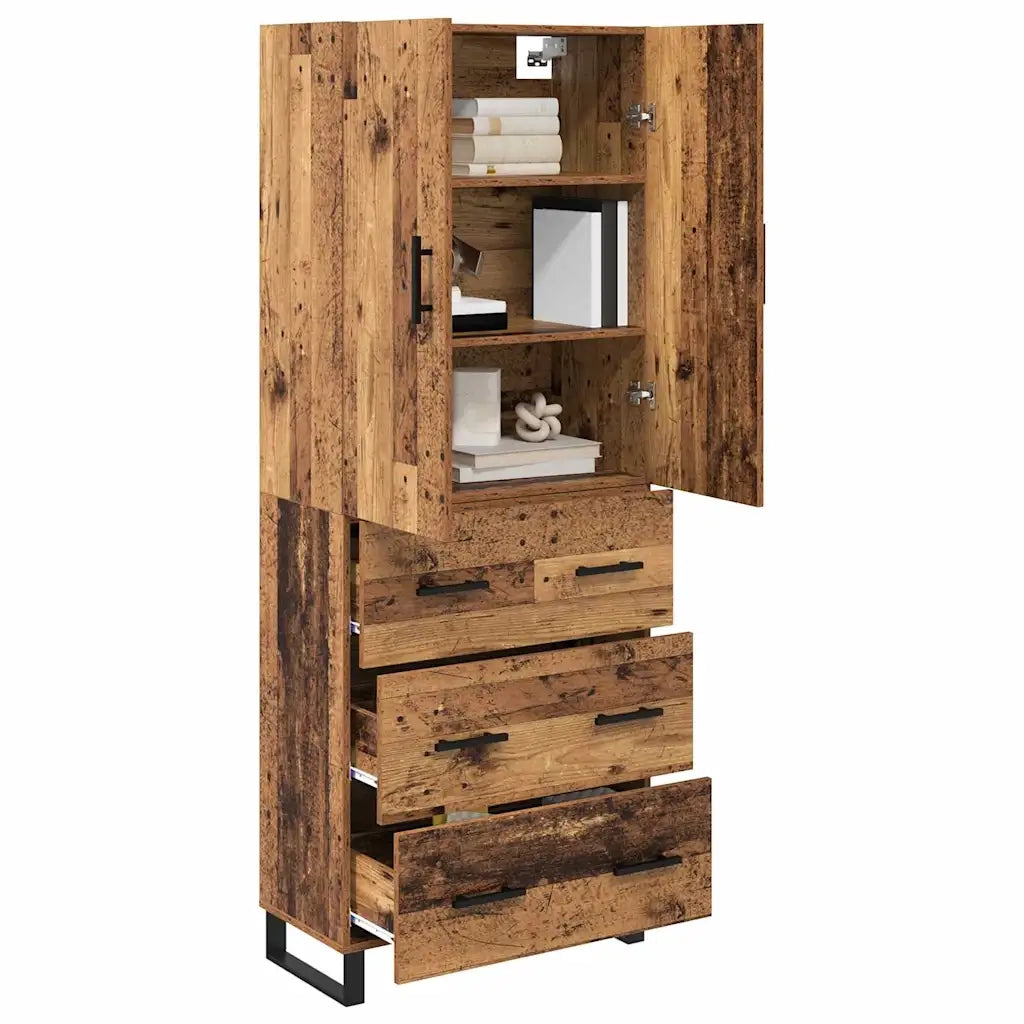 Credenza con cassetto 2 pcs Legno vecchio 69,5 x 34 x 180 cm 3415787