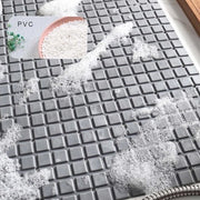 Pavimento antiscivolo 70 x 40 cm - mat di doccia con morsetto - grigio.