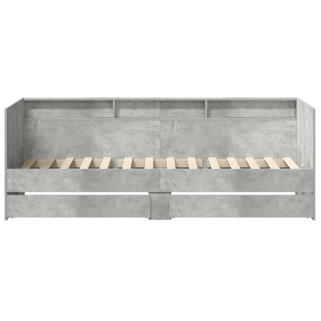 Letto Giorno con cassetto Grigio 90 x 200 cm Legno multistrato