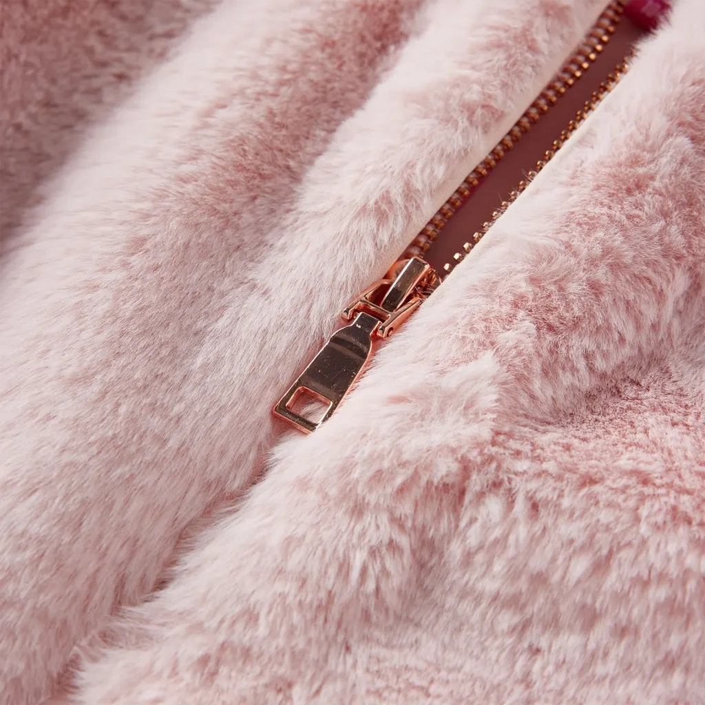 Giacca per Bambini in Pelliccia Sintetica Rosa 116 14251