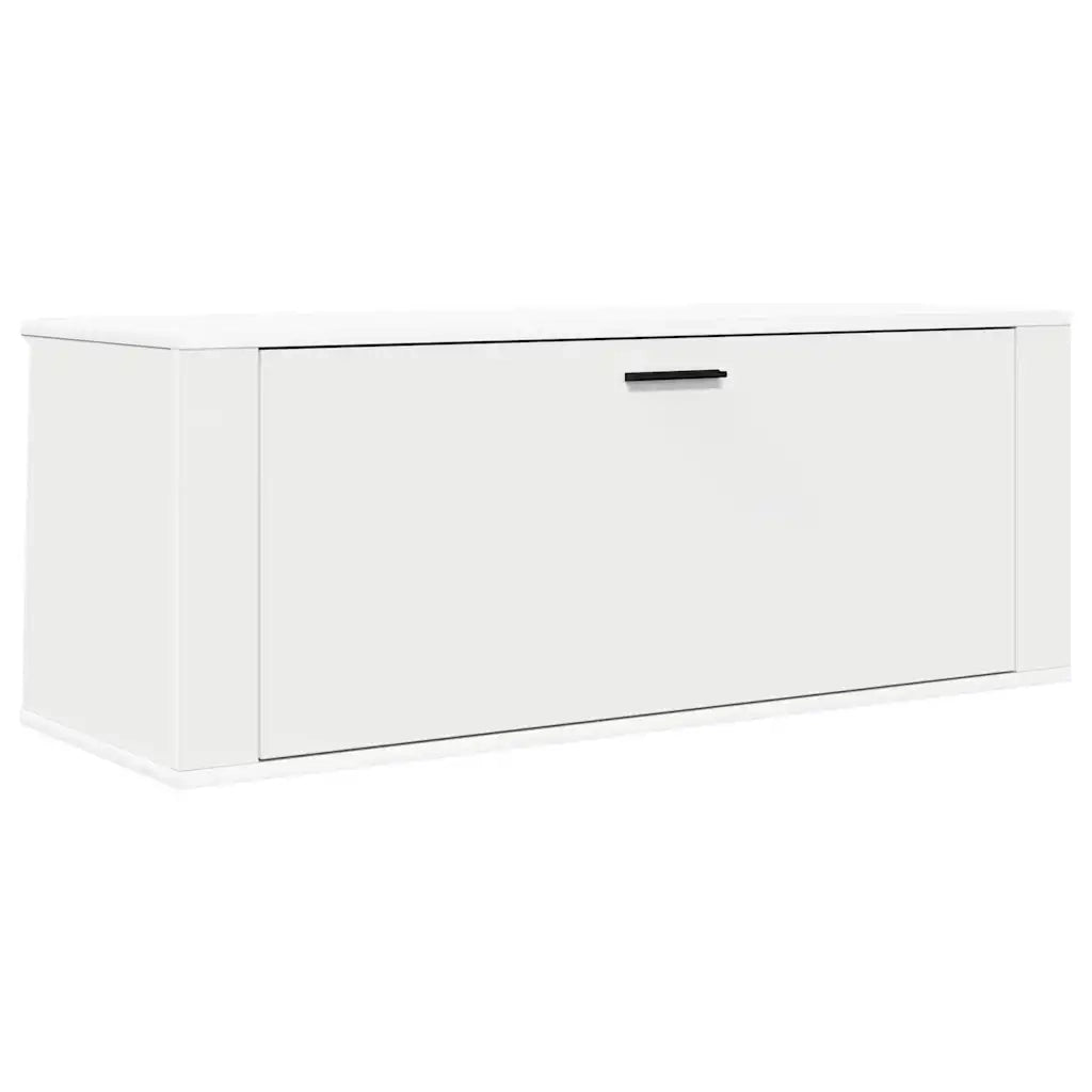 Scarpiera a Muro Bianca 100x35x38 cm in Legno Multistrato 821020