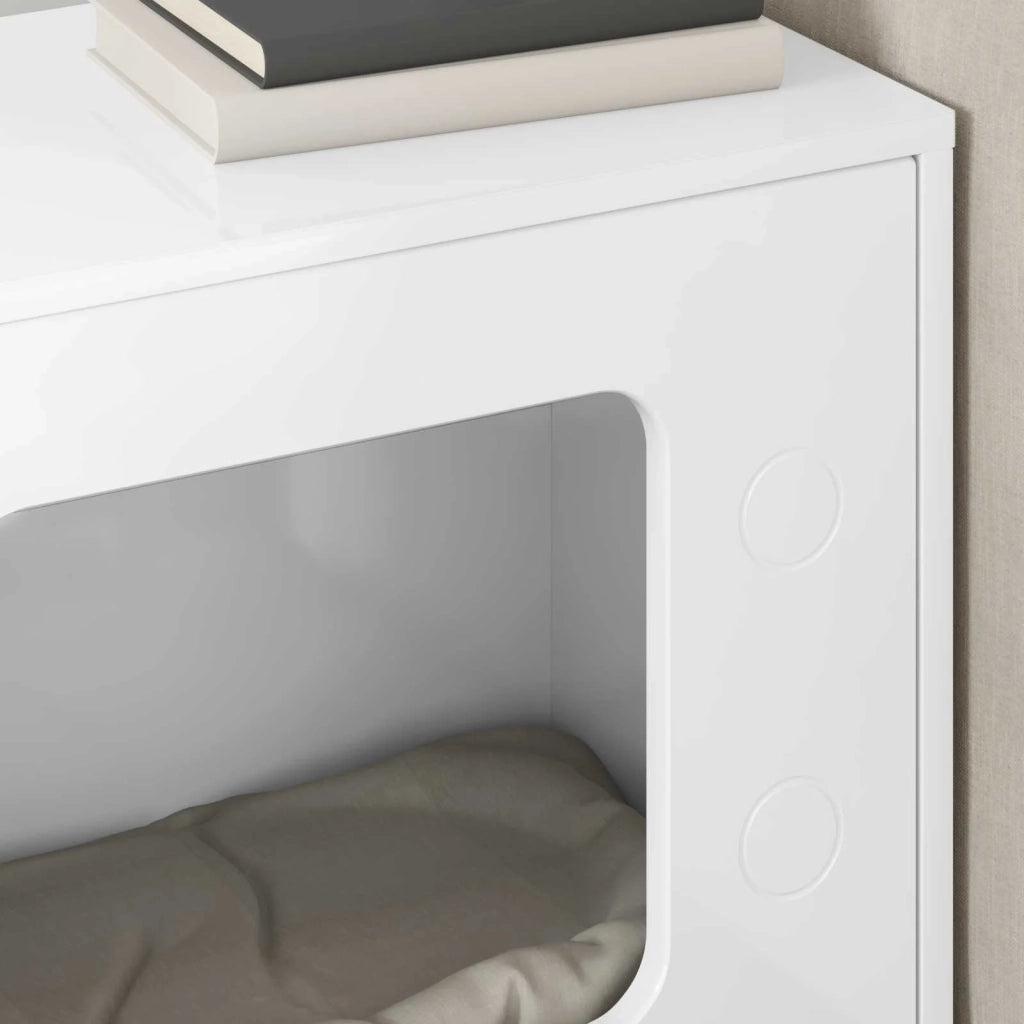 Casa per Gatti Bianco Lucido 51 x 30 x 52 cm Legno multistrato CFW4058216