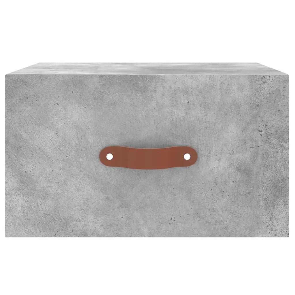 Comodino | Armadio da Notte | Mobiletto da notte a Muro Grigio Cemento 35x35x20 cm