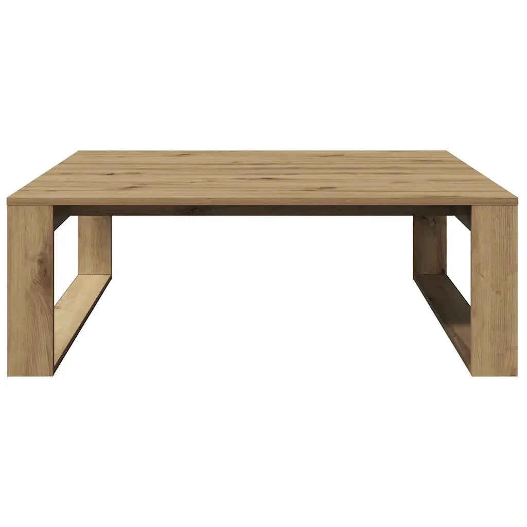 Tavolino Salotto Rovere Artigianale 100x100x35 cm in Truciolato