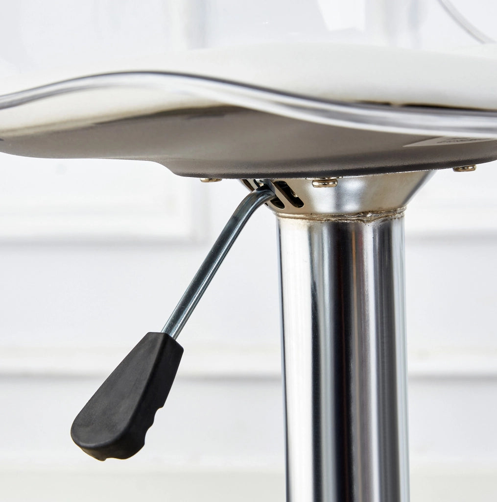 Set da bar con tavolo in vetro Ø89 cm e 2 sgabelli