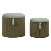 Fianar, Pouf Contenitore set da 2, 38x38x38h cm Verde
