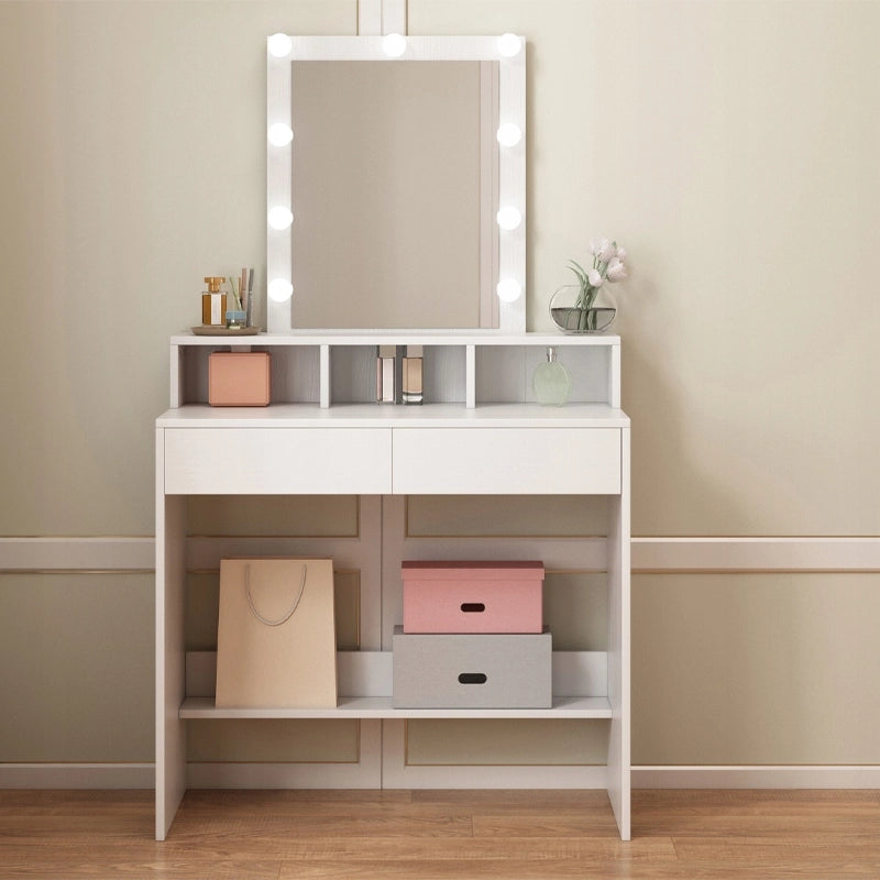 Tavolo da trucco cosmetico con specchio LED loft moderno 80 cm