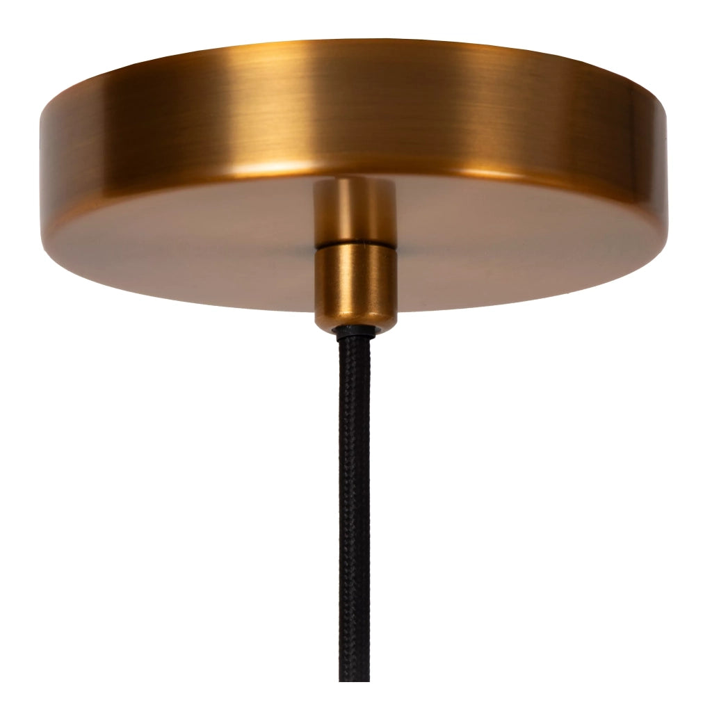 Lampada a sospensione Lucide Corina nera oro Ø50 E27