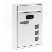 Cassetta postale da parete dal design moderno con serratura a combinazione acciaio zincato bianco 16_0000066