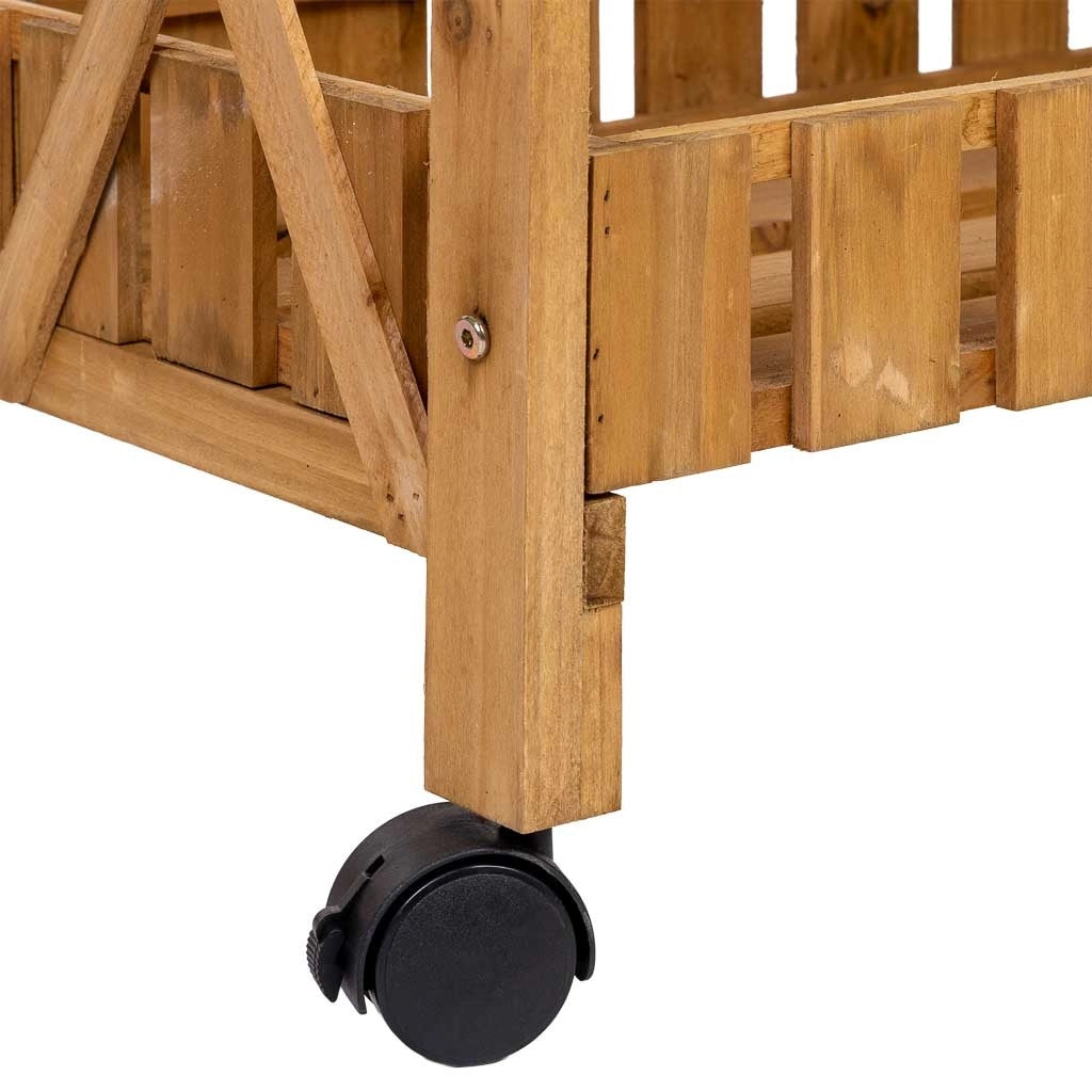 Espositore in legno con 3 vassoi 56x32x148h cm