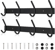 Due hanger per capo da 43 cm a 40 kg con ganci di fissaggio in acciaio inossidabile, capotasto a 4 ganci, hanger per bagno, porta, corridoio