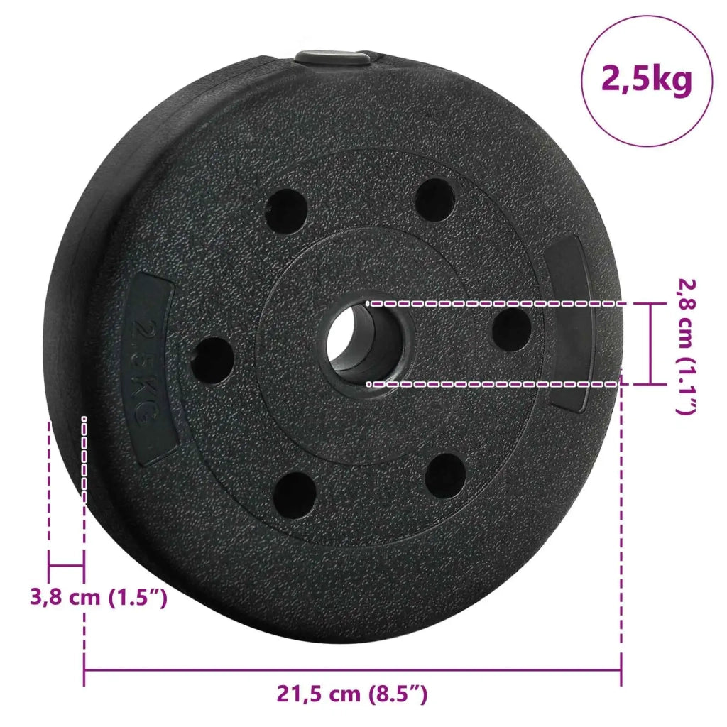 Set di Manubri 2-in-1 40kg Nero e Blu Cemento e sabbia di ferro