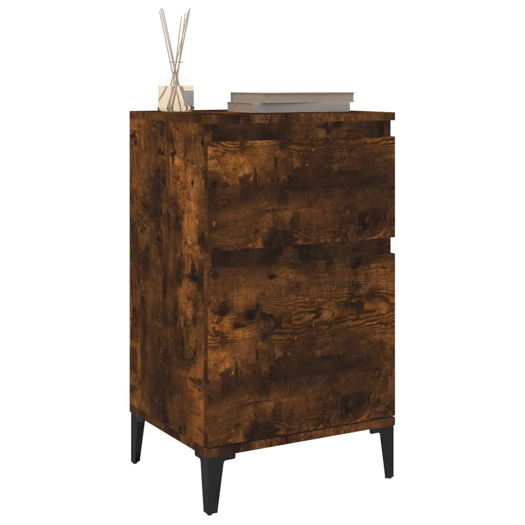 Comodino Rovere Fumo 40x35x70 cm 819718