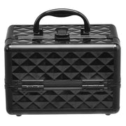 Trousse per il trucco 23 x 15 x 15 cm pratica con specchio design elegante in ABS nero 20_0021031