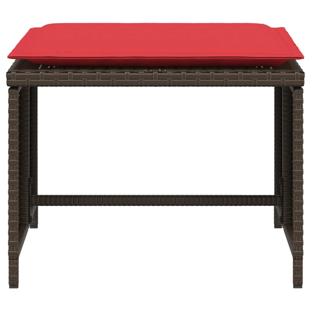 vidaXL Sedia da Giardino con Poggiapiedi in Polyrattan Marrone