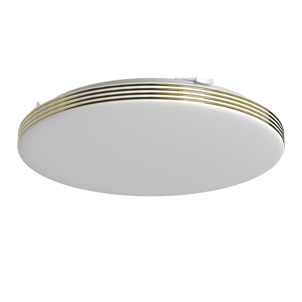 Plafoniera LED Milagro Bever Ø33 16W bianco/oro IP44