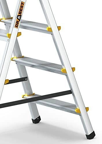 Drabest DD2X3 Scala Doppia Alluminio Pieghevole 2x3 Gradini Portata 150 Kg Certificata EN 131