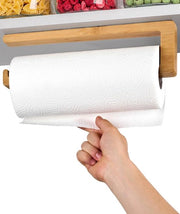 Sostegno per rolo da cucina senza fori - spazievendente - 1 pezzo - legno di bambù