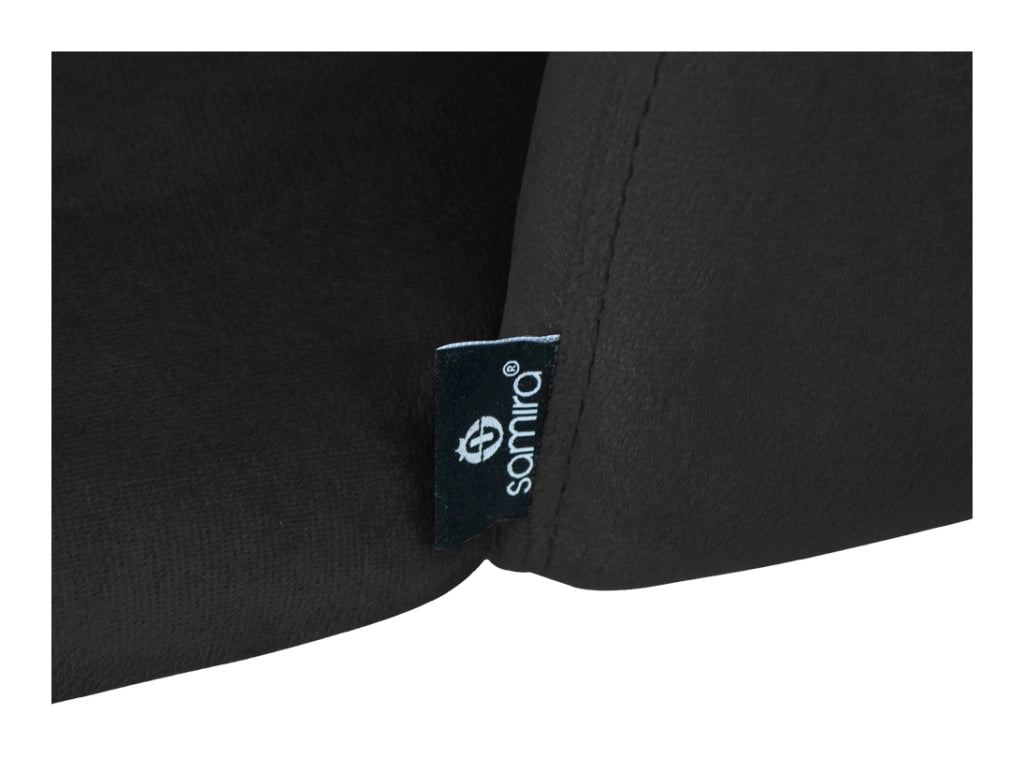 Sedia da pranzo imbottita in velluto nero - Zoe (2 pz) - SD10ZOPM