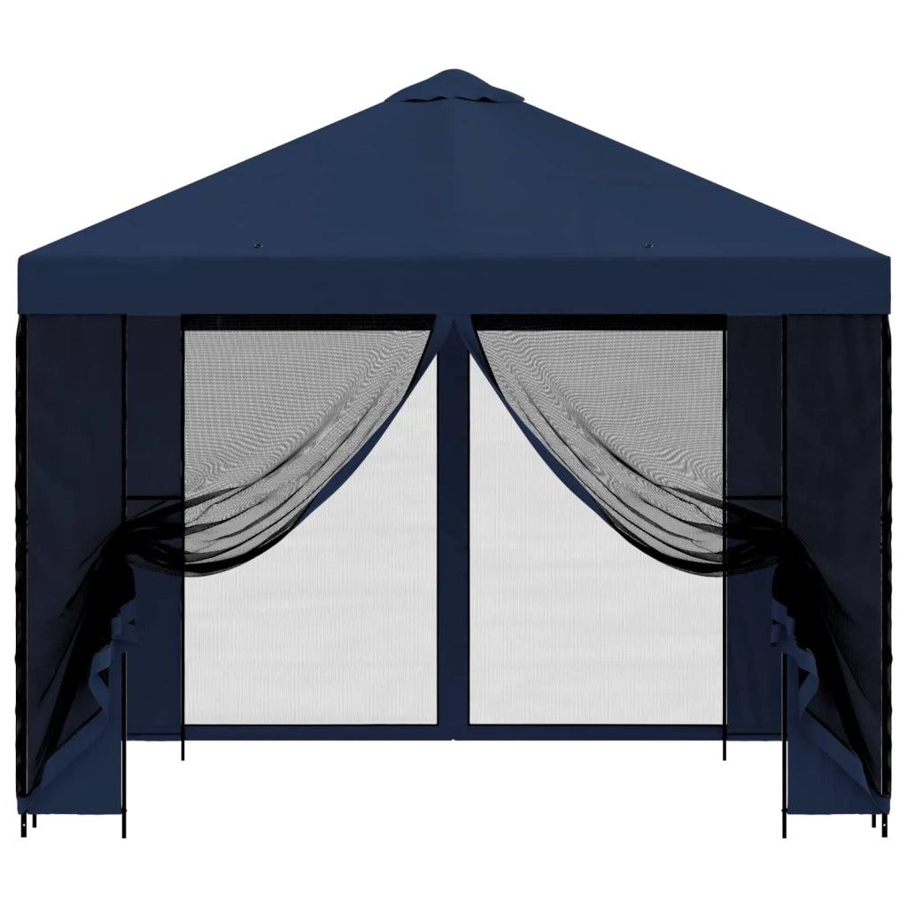 Gazebo da giardino con pareti laterali 3 x 3 m Blu 900367