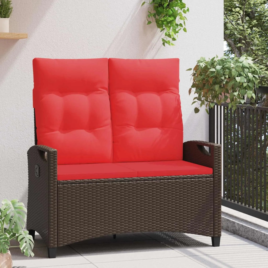 Panchina da giardino Marrone e Rosso 105 x 60 x 112 cm 42026856