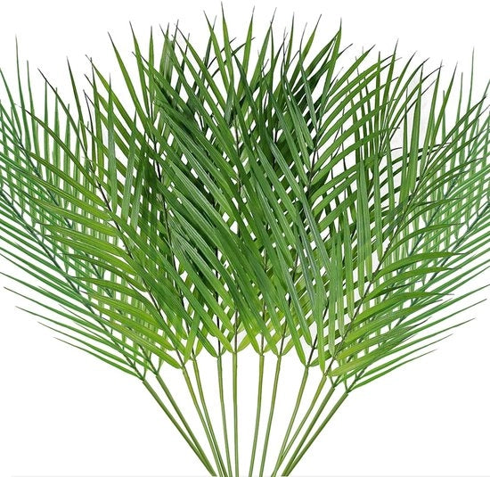 12 Foglie di Palma Areca - Decorazione Tropicale per Feste