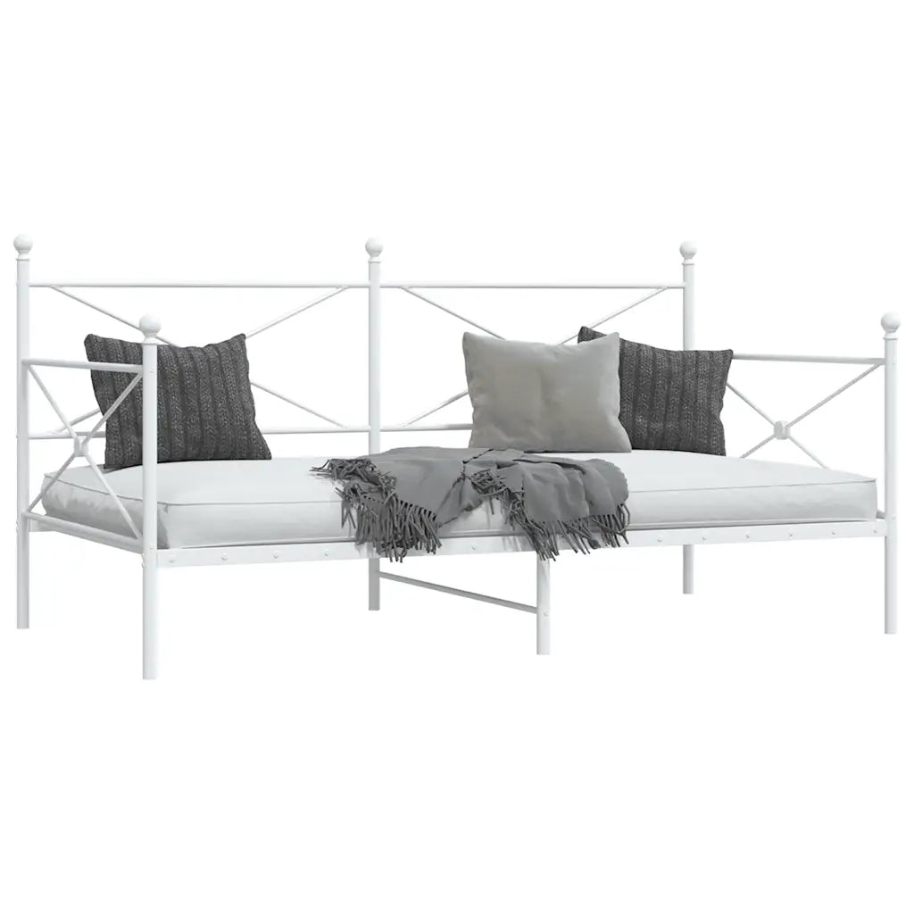 Dormeuse senza Materasso Bianco 100x200 cm in Acciaio 4104684