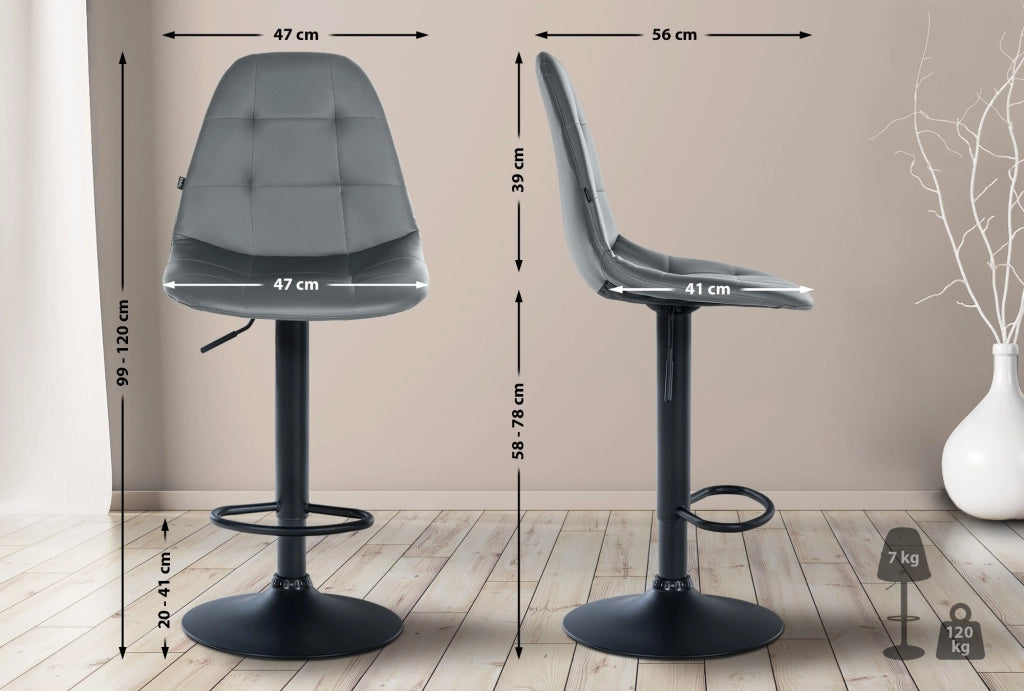 Sgabello bar Elmore ecopelle B 3
