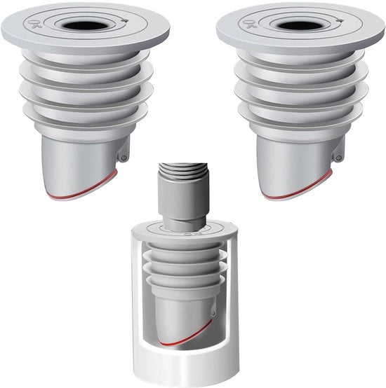 Afdichting per siliciume per 2 pezzi - Anello di sigillatura per tubo di scarico - Materiale PVC - Ideale per lavatrice - Protezione contro la reflusione - Pluggio di scarico