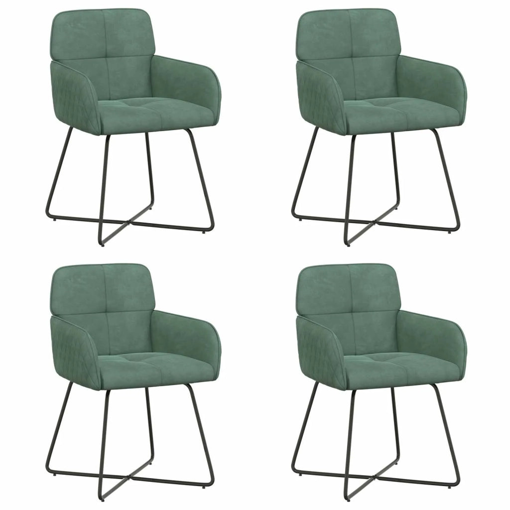 Sedie da pranzo 4 pcs Velluto (V) Verde Mare 59 x 56,5 x 86 cm 3428218